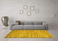 Machine Washable Oriental Yellow Modern Rug, wshabs5517yw