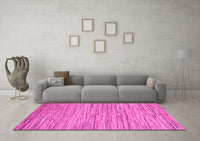 Machine Washable Oriental Pink Modern Rug, wshabs5517pnk