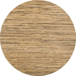 Round Abstract Light Brown Oriental Rug, abs5517