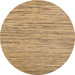 Round Abstract Light Brown Oriental Rug, abs5517