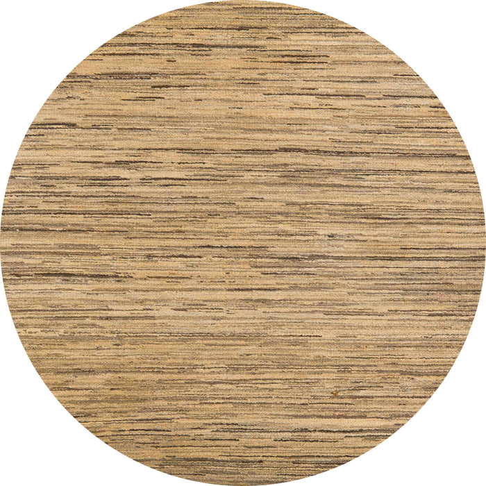 Round Machine Washable Abstract Light Brown Rug, wshabs5517