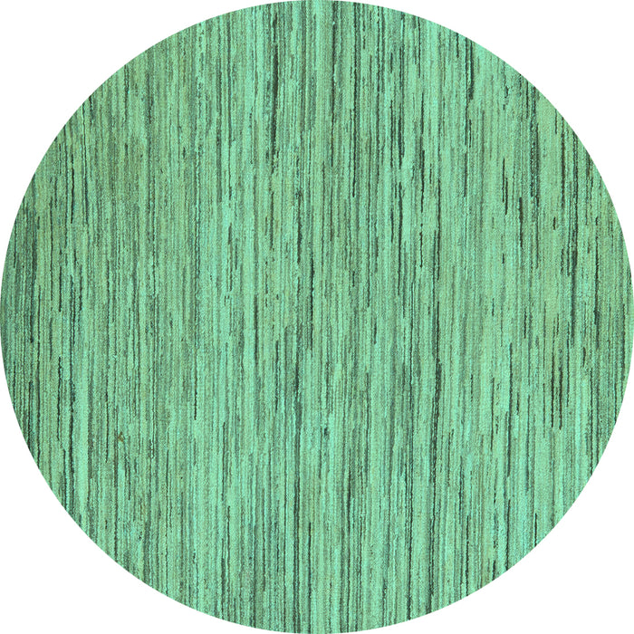 Round Oriental Turquoise Modern Rug, abs5517turq