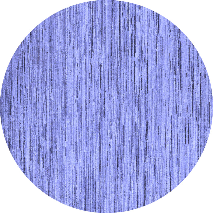 Round Machine Washable Oriental Blue Modern Rug, wshabs5517blu