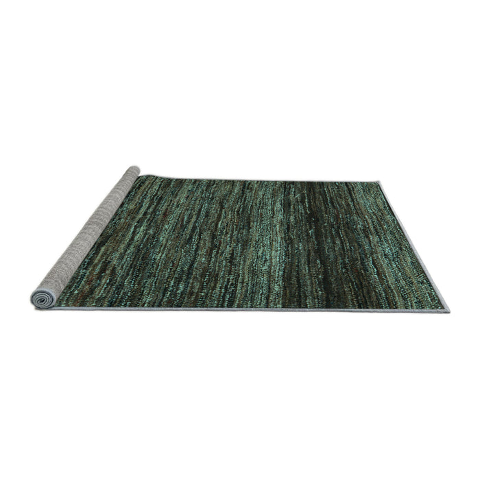 Sideview of Machine Washable Oriental Light Blue Modern Rug, wshabs5518lblu