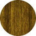 Round Oriental Yellow Modern Rug, abs5518yw