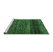 Sideview of Machine Washable Oriental Emerald Green Modern Area Rugs, wshabs5518emgrn