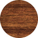 Round Oriental Orange Modern Rug, abs5518org