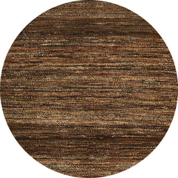 Round Abstract Red Oriental Rug, abs5518