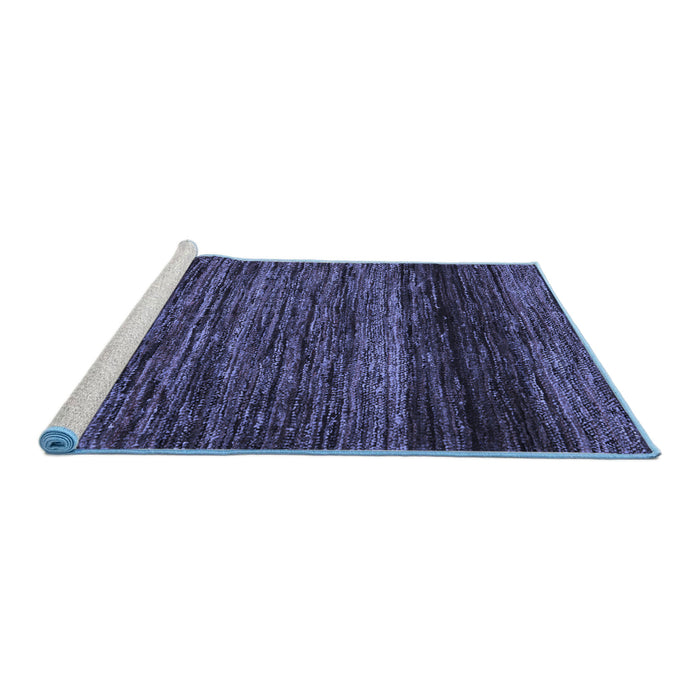 Sideview of Machine Washable Oriental Blue Modern Rug, wshabs5518blu