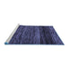 Sideview of Machine Washable Oriental Blue Modern Rug, wshabs5518blu