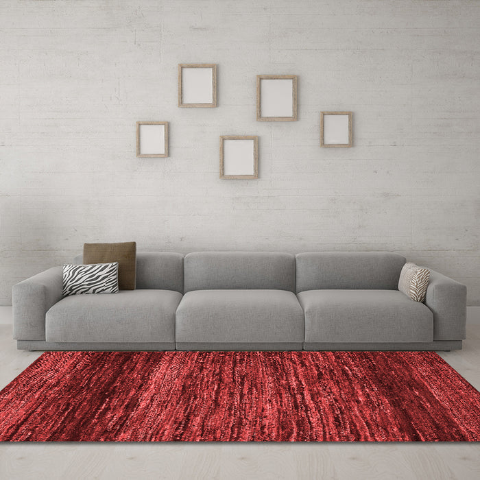Modern Red Washable Rugs