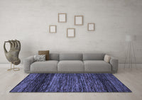 Machine Washable Oriental Blue Modern Rug, wshabs5518blu