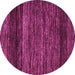 Round Oriental Pink Modern Rug, abs5518pnk