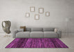 Machine Washable Oriental Purple Modern Area Rugs in a Living Room, wshabs5518pur