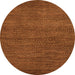 Round Oriental Orange Modern Rug, abs5519org