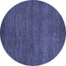 Round Oriental Blue Modern Rug, abs5519blu