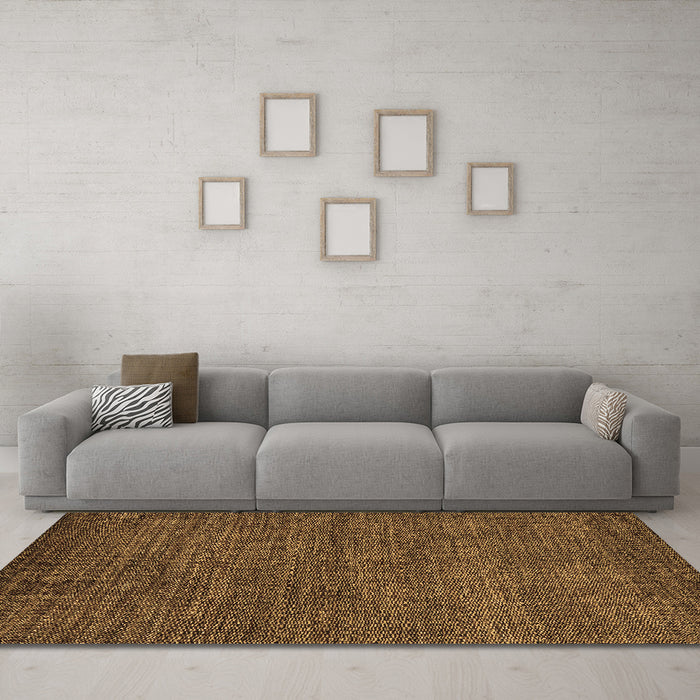 Machine Washable Oriental Brown Modern Rug in a Living Room,, wshabs5519brn