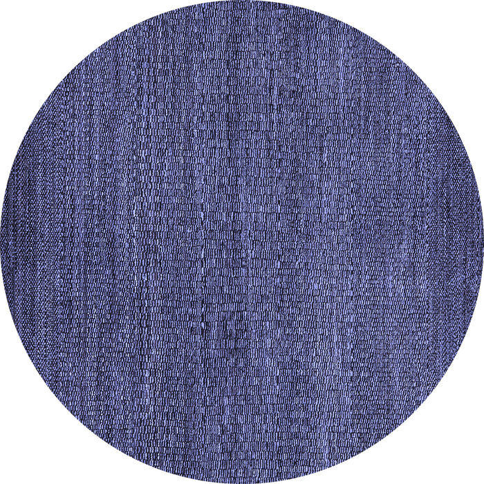 Round Machine Washable Oriental Blue Modern Rug, wshabs5519blu