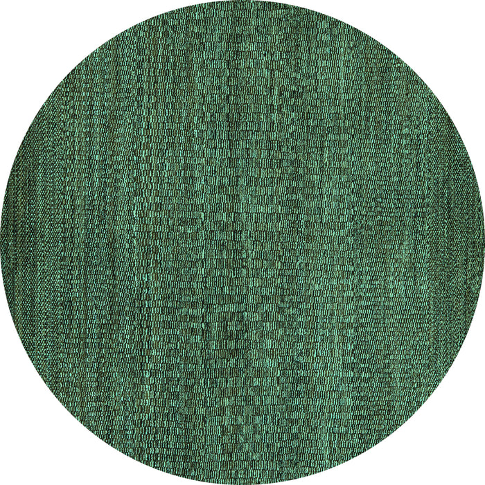 Round Machine Washable Oriental Turquoise Modern Area Rugs, wshabs5519turq