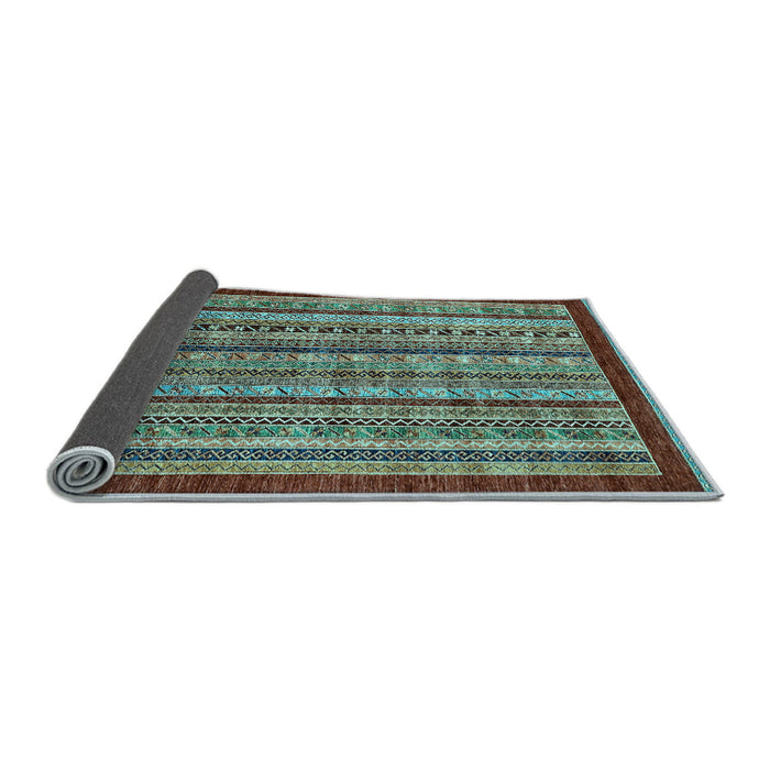 Sideview of Southwestern Light Blue Country Rug, abs551lblu