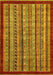 Machine Washable Southwestern Yellow Country Rug, wshabs551yw