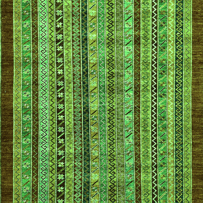 Machine Washable Southwestern Green Country Area Rugs, wshabs551grn