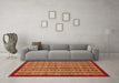 Machine Washable Southwestern Orange Country Area Rugs in a Living Room, wshabs551org