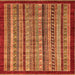 Square Southwestern Orange Country Rug, abs551org