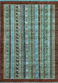 Southwestern Light Blue Country Rug, abs551lblu