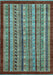 Southwestern Light Blue Country Rug, abs551lblu