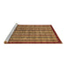 Sideview of Machine Washable Southwestern Brown Country Rug, wshabs551brn