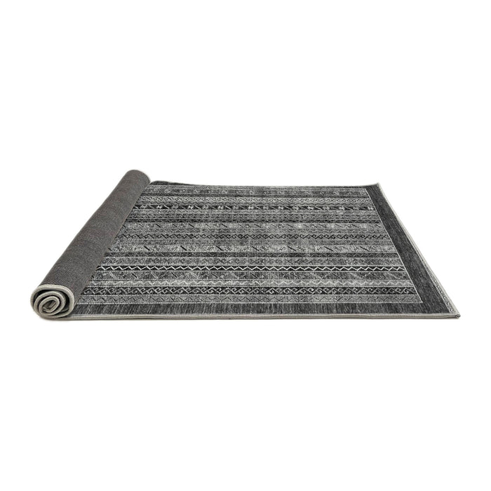Sideview of Southwestern Gray Country Rug, abs551gry