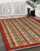 Machine Washable Abstract Tomato Red Rug in a Family Room, wshabs551