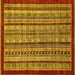 Square Southwestern Yellow Country Rug, abs551yw