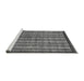 Sideview of Machine Washable Southwestern Gray Country Rug, wshabs551gry