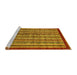 Sideview of Machine Washable Southwestern Yellow Country Rug, wshabs551yw