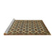 Sideview of Machine Washable Abstract Bakers Brown Rug, wshabs552