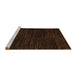 Sideview of Machine Washable Abstract Bakers Brown Rug, wshabs5520