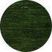 Round Oriental Green Modern Rug, abs5520grn