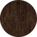 Round Oriental Brown Modern Rug, abs5520brn