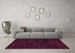 Machine Washable Oriental Pink Modern Rug in a Living Room, wshabs5520pnk