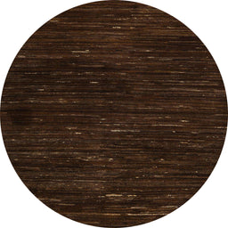 Round Machine Washable Abstract Bakers Brown Rug, wshabs5520