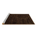 Sideview of Machine Washable Oriental Brown Modern Rug, wshabs5520brn