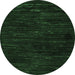 Round Oriental Emerald Green Modern Rug, abs5520emgrn