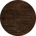 Round Abstract Bakers Brown Oriental Rug, abs5520