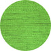 Round Oriental Green Modern Rug, abs5521grn