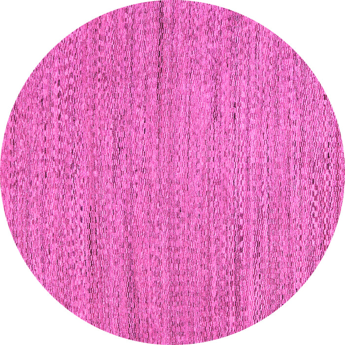 Round Machine Washable Oriental Pink Modern Rug, wshabs5521pnk