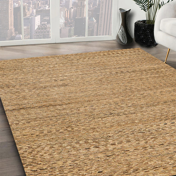 Abstract Sedona Brown Oriental Rug in Family Room, abs5521