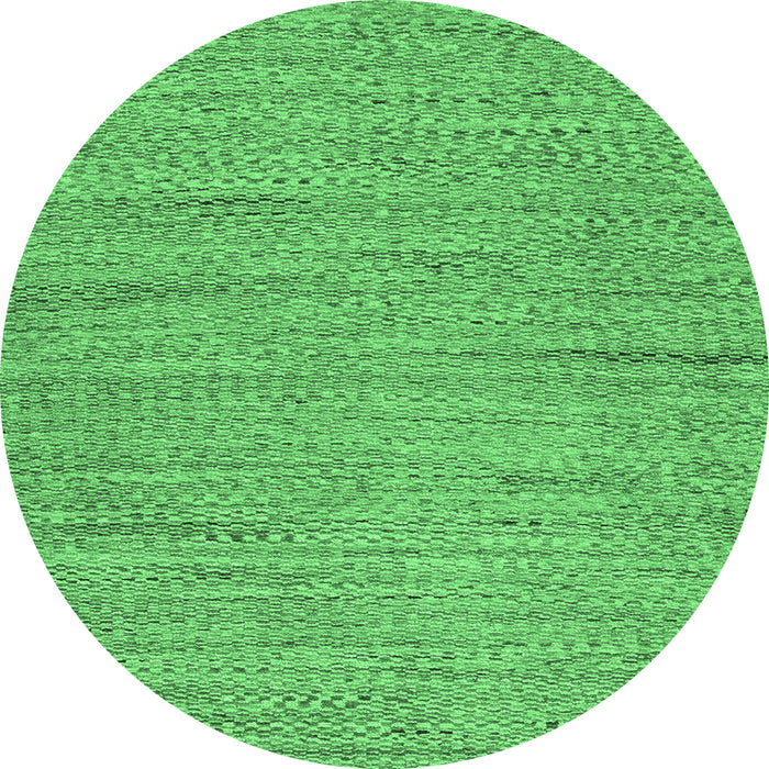 Round Oriental Emerald Green Modern Rug, abs5521emgrn