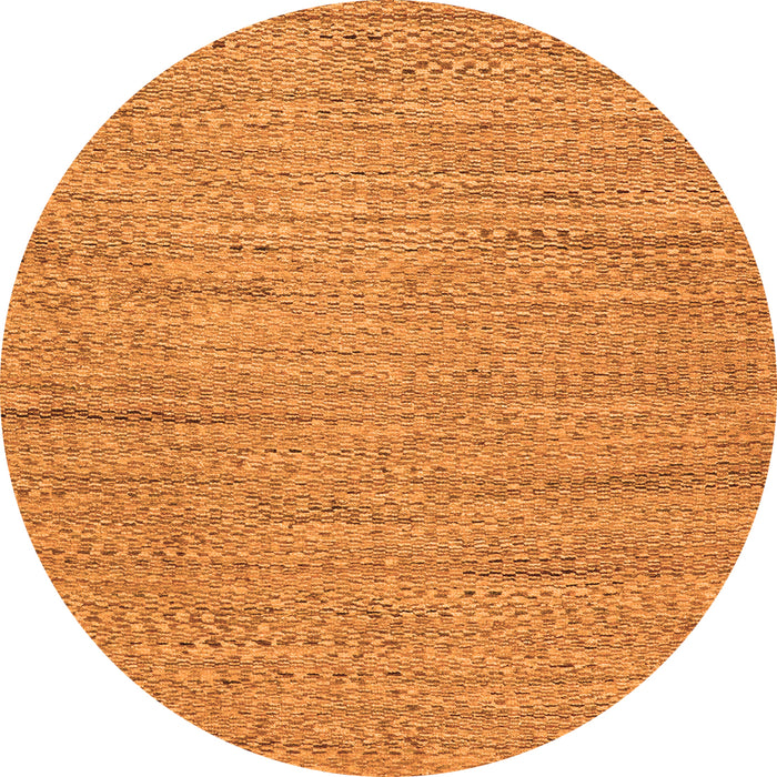 Round Machine Washable Oriental Orange Modern Area Rugs, wshabs5521org
